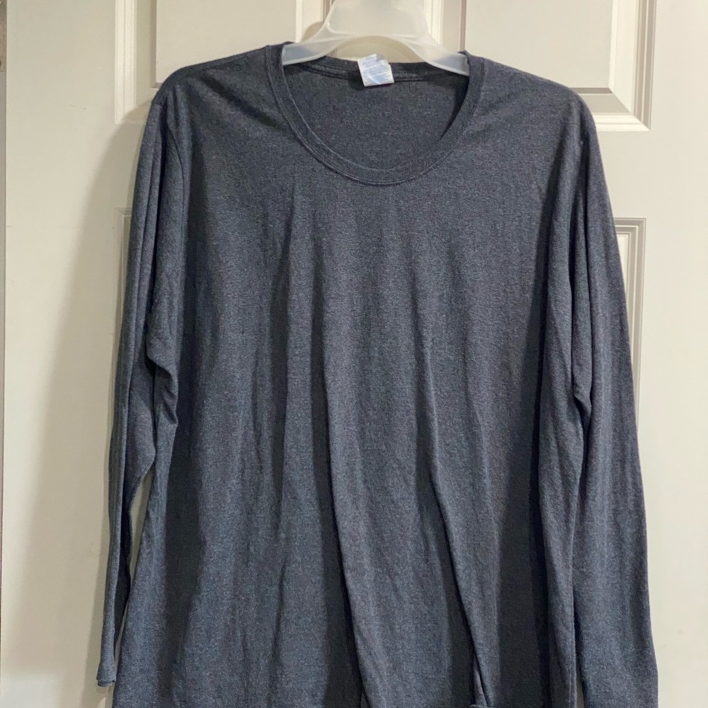 Port and Company Gray Long Sleeve Tee